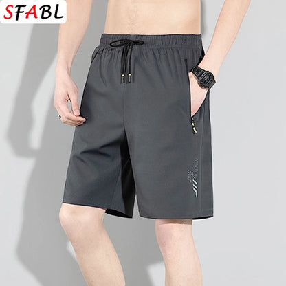 Pantalones cortos para hombre, elásticos, para correr, gimnasio y fitness.