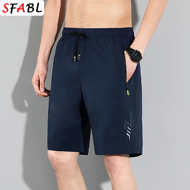 Pantalones cortos para hombre, elásticos, para correr, gimnasio y fitness.